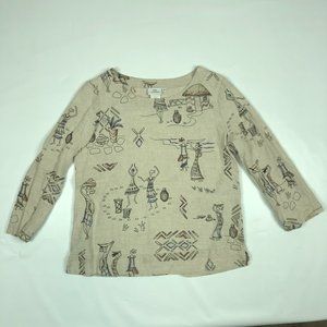 Hot Cotton Marc Ware Small Linen Coastal Boho Blouse Shirt